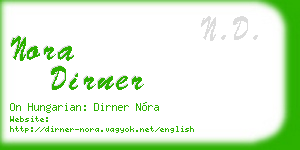 nora dirner business card
